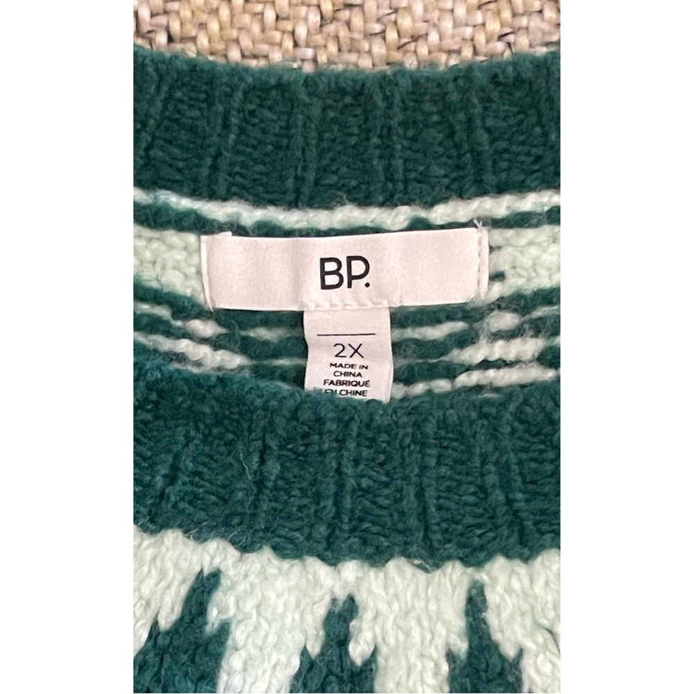 Nordstrom BP Green Placid Fairisle Sweater NWT SZ 2X - Picture 8 of 11